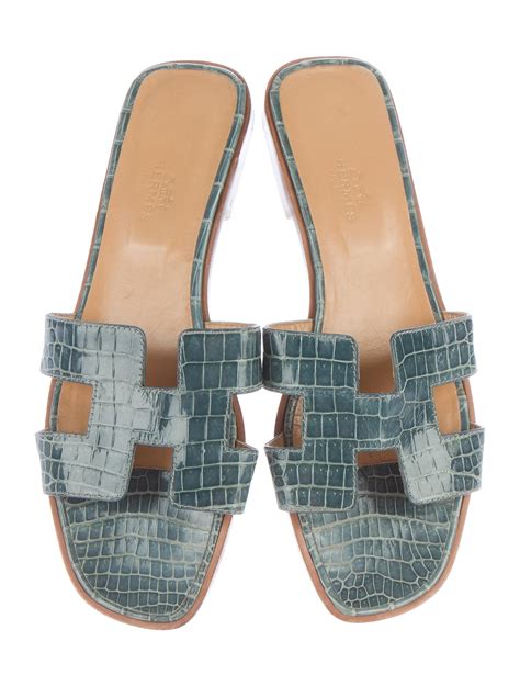 hermes oran sandali|hermes oran crocodile sandals.